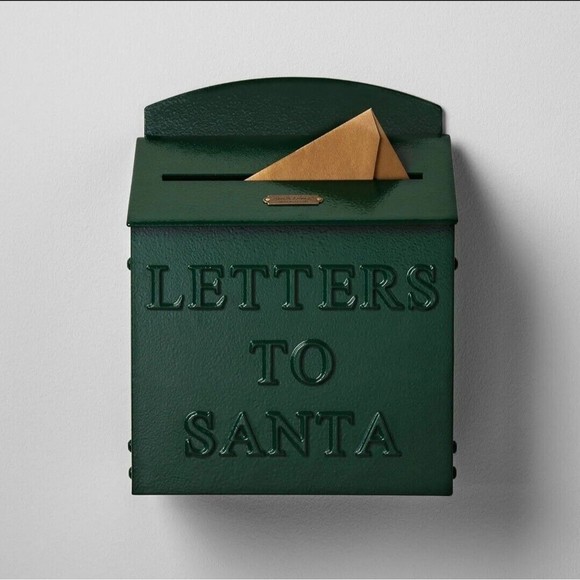 Letters To Santa Mailbox Evergreen Hearth & Hand with Magnolia NEW Green‎ Metal - Picture 2 of 10